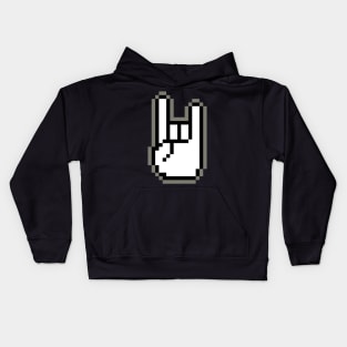 Corna Mano Cornuta Horns Of The Devil Metalhand Metal Fork Kids Hoodie